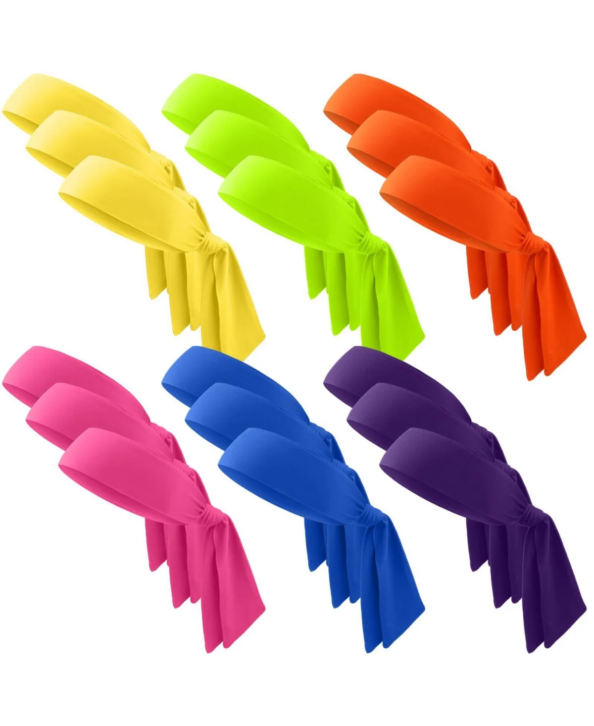 18 Pack Tie Headbands Sports Sweatbands by Sportneer