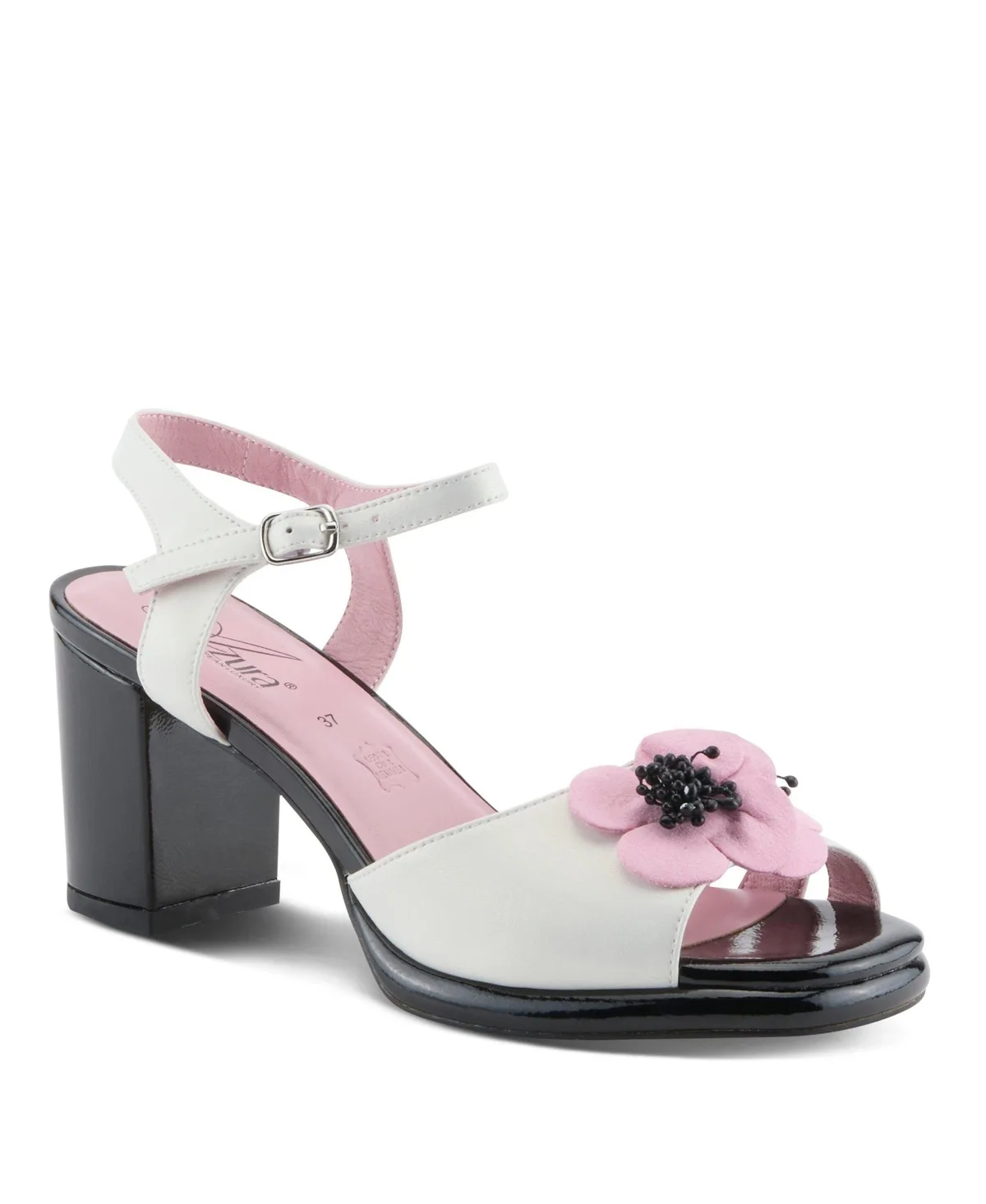 Katriel Strappy Sandal with Floral Embroidery by Azura