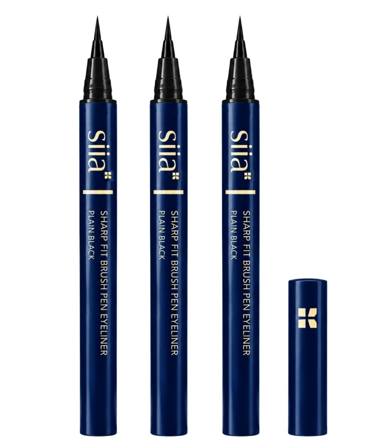 3 Pieces Sharp Fit Brush Pen Eyeliner by Siia Cosmetics