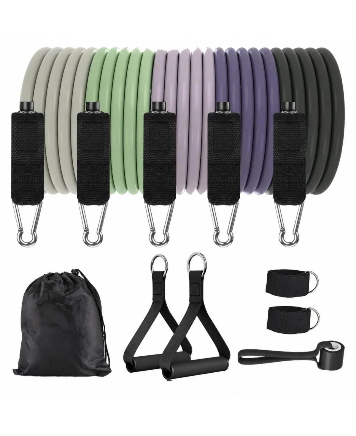 5 Level Adjustable Resistance Bands Set for Full Body Workout by Sportneer