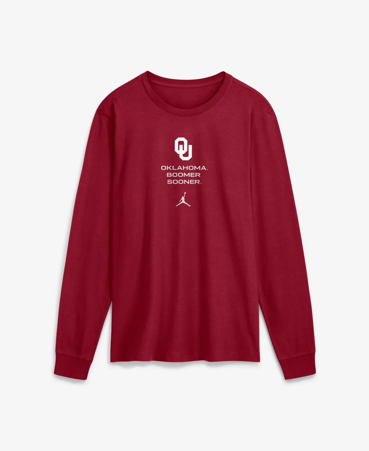 Oklahoma Sooners 2026 Sideline Crewneck Long-Sleeve T-Shirt by Jordan