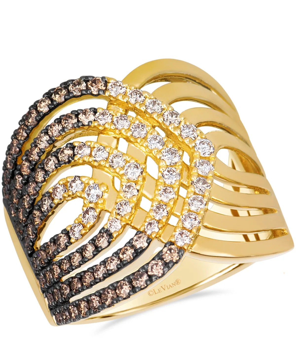 Chocolate Diamond Ring (1 ct. t.w.) Honey Gold in 14k Yellow Gold