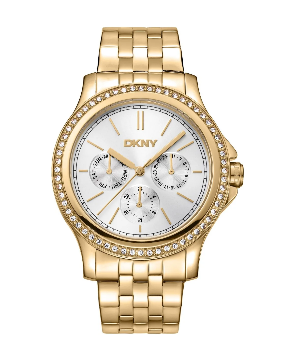 Quartz Nolita Multi Glitz Day/Date IP Gold Stainless Steel Bracelet Watch, 40mm by DKNY