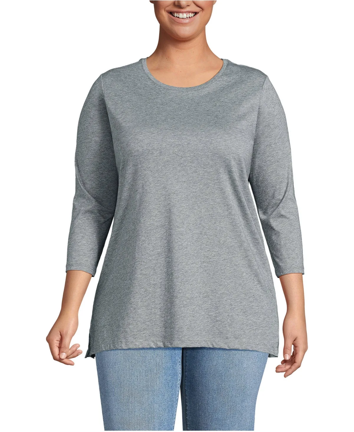 3/4 Sleeve Cotton Supima Tunic by Lands' End