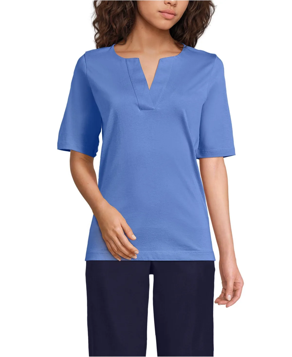 Short Sleeve Basic Mesh Polo Shirt by Lands' End
