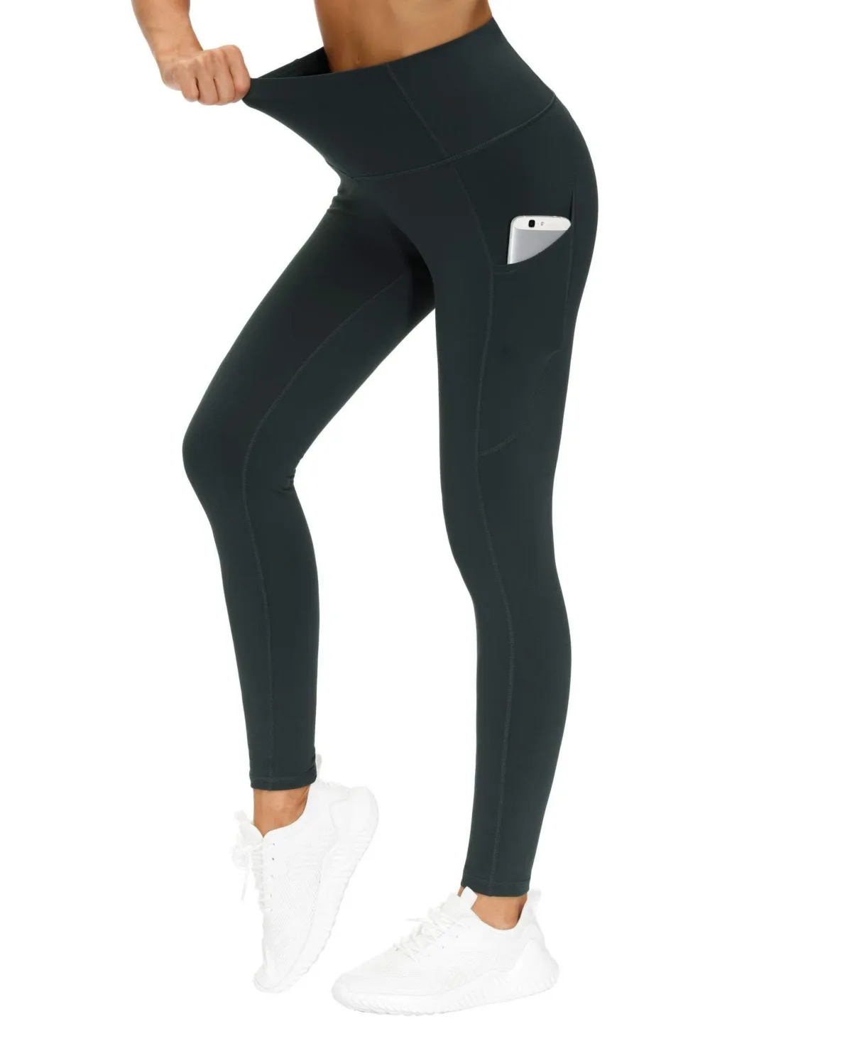 Furlihong Thick High Waist Yoga Leggings with Pockets Workout Compression Pants by Furlihong
