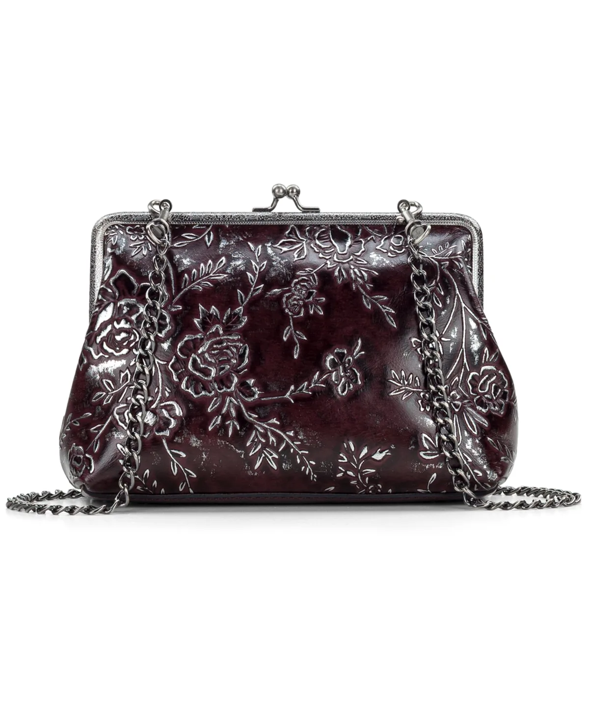 Patricia Nash Borriana Kiss-Lock Small Full-Grain Leather Crossbody Handbag by Patricia Nash