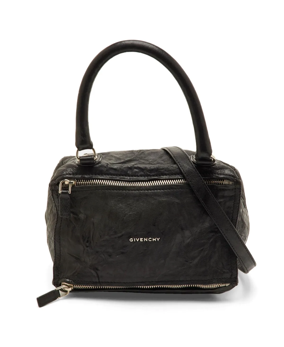 Pre-Owned Givenchy Pandora Medium Crinkled Leather Shoulder Bag by GIVENCHY