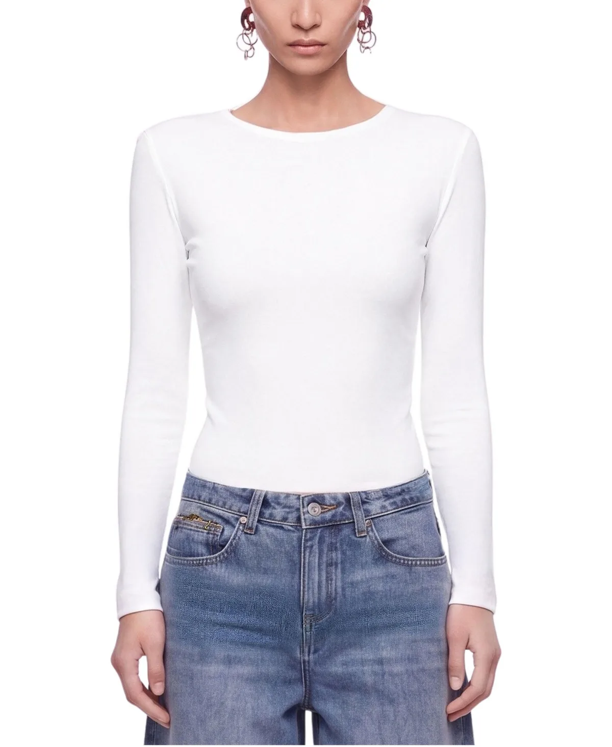 Nocturne Eyelet Lace Up Blouse by Nocturne