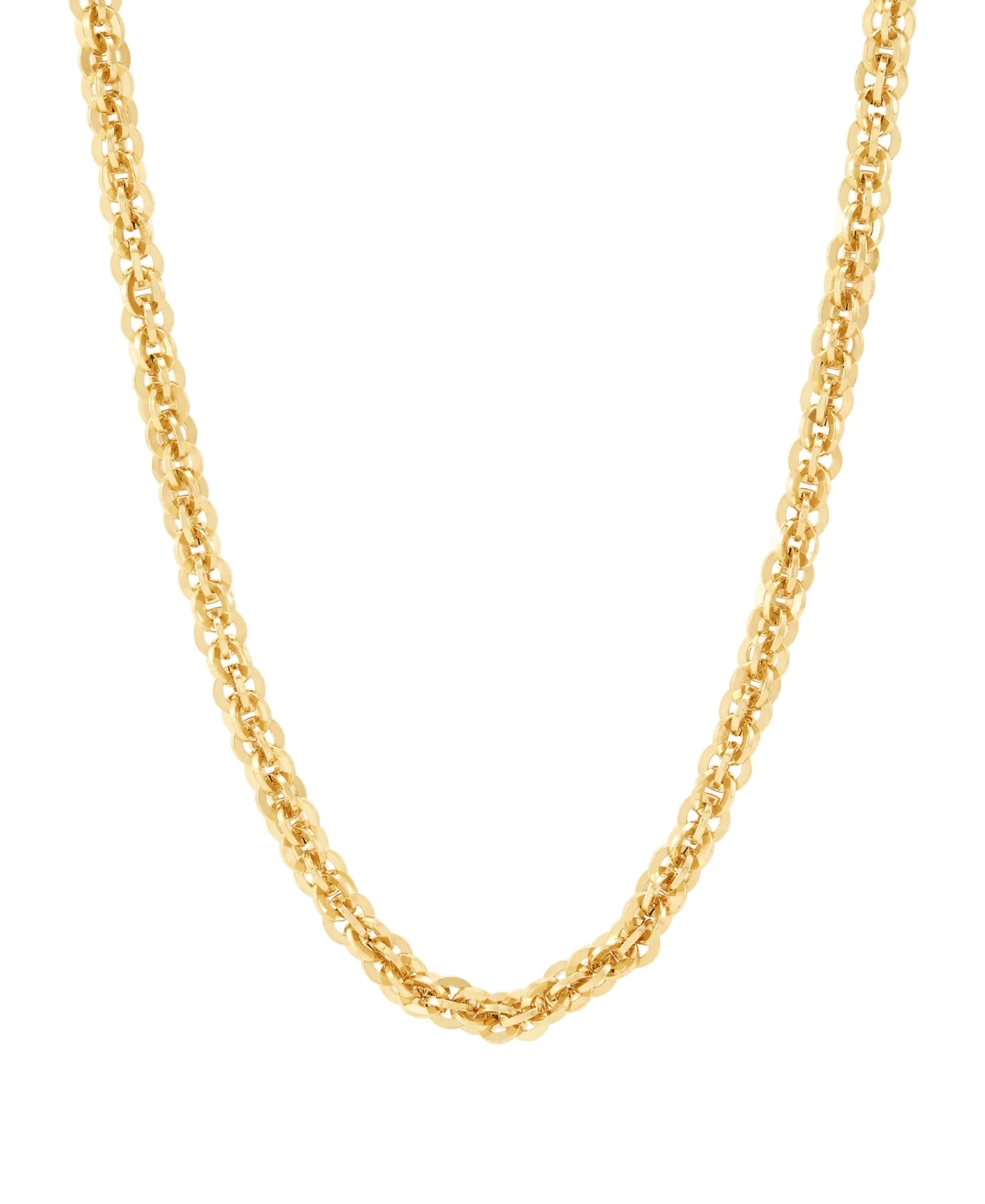 Link Chain Necklace in 18K Yellow Gold Plated Sterling Silver