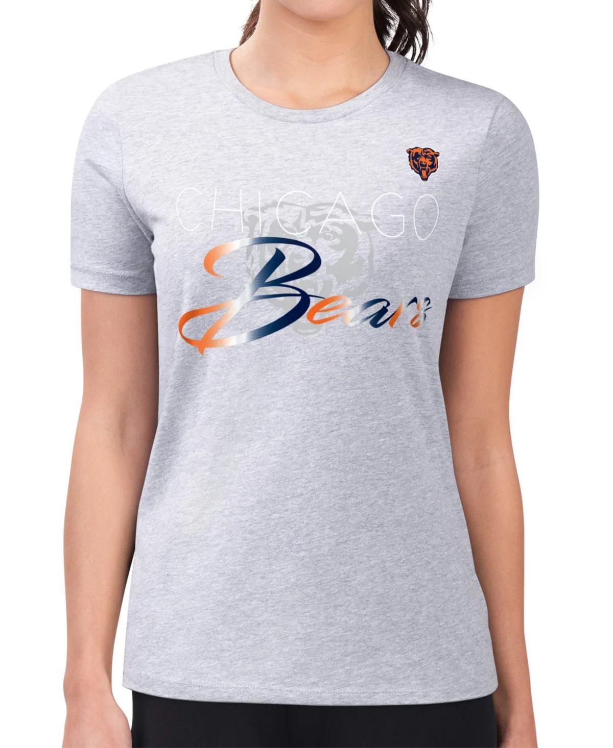 Chicago Bears Super-Slim Fit Screen Print Graphics T-Shirt by G-III