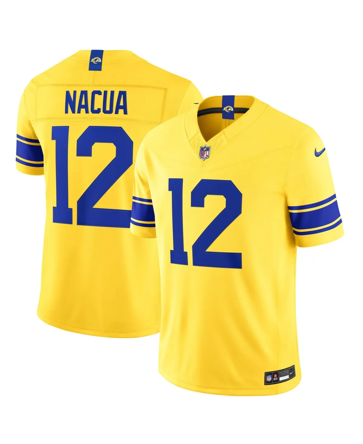 Puka Nacua Los Angeles Rams Classic Sol Vapor F.u.s.e. Stitched Limited Jersey by Nike