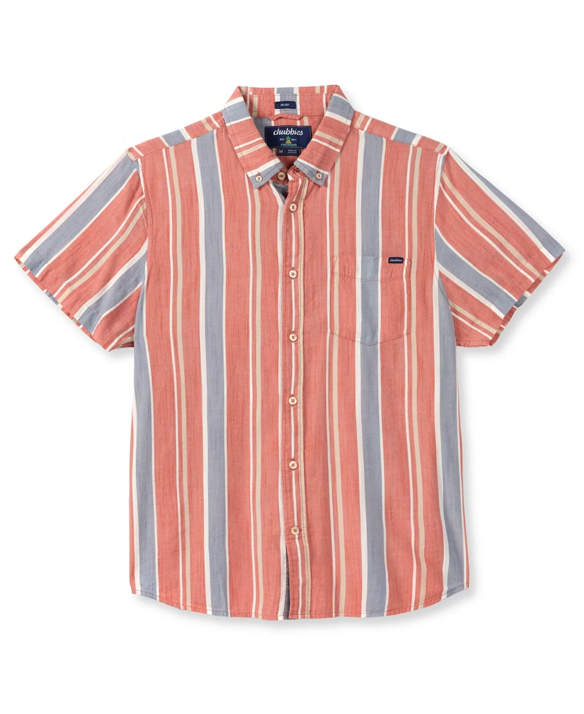 The Barnwood Striped Short-Sleeve Pocket Shirt by Chubbies