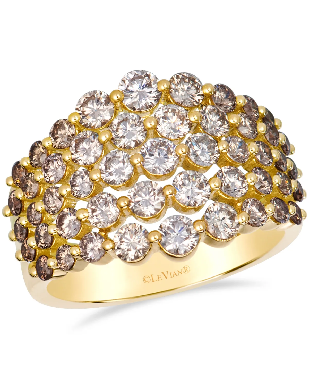 Chocolate Diamond Anniversary Ring (2-1/3 ct. t.w.) in 14k Yellow Gold by Le Vian