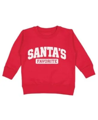 Santas Favorite Crewneck Holiday Puff Ink Sweatshirt by Sweet Wink