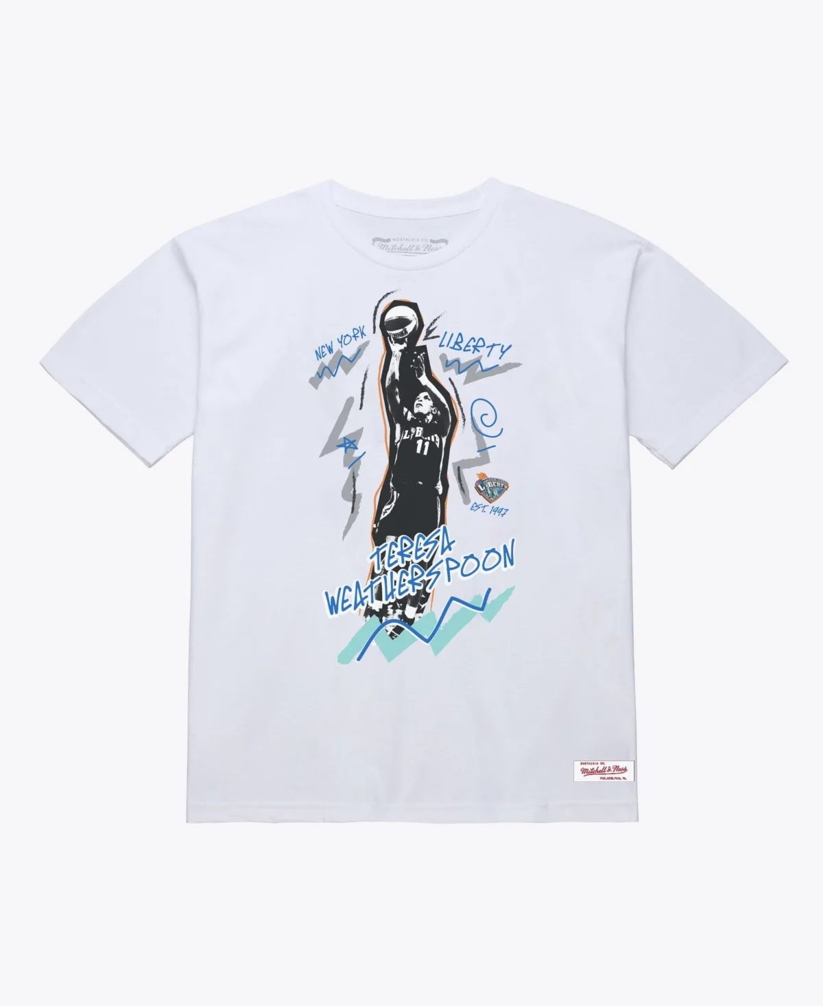 New York Liberty Teresa Weatherspoon Chalked Up Graphic Crewneck T-Shirt