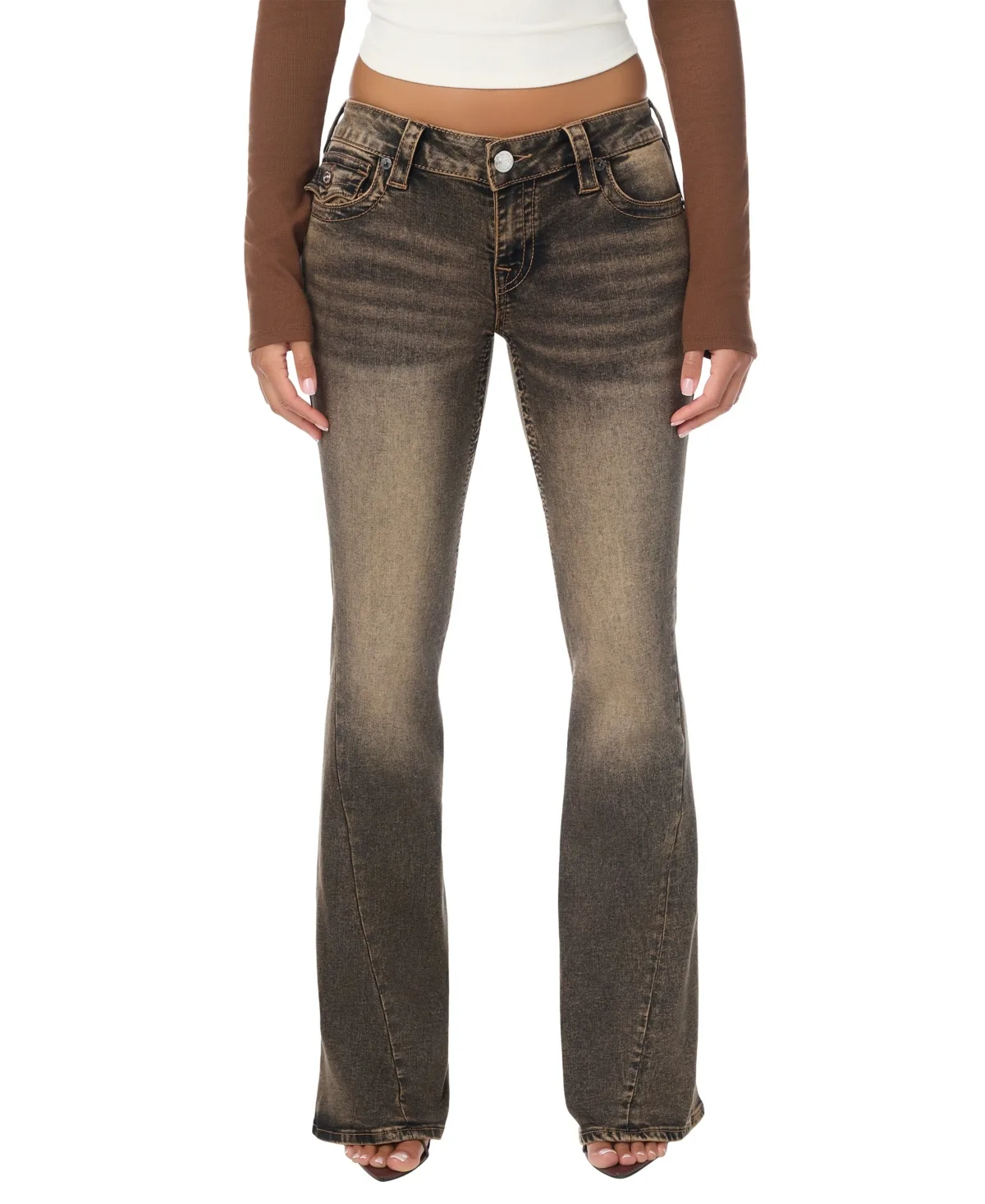 Joey Low-Rise Flare Stretch Jeans by True Religion