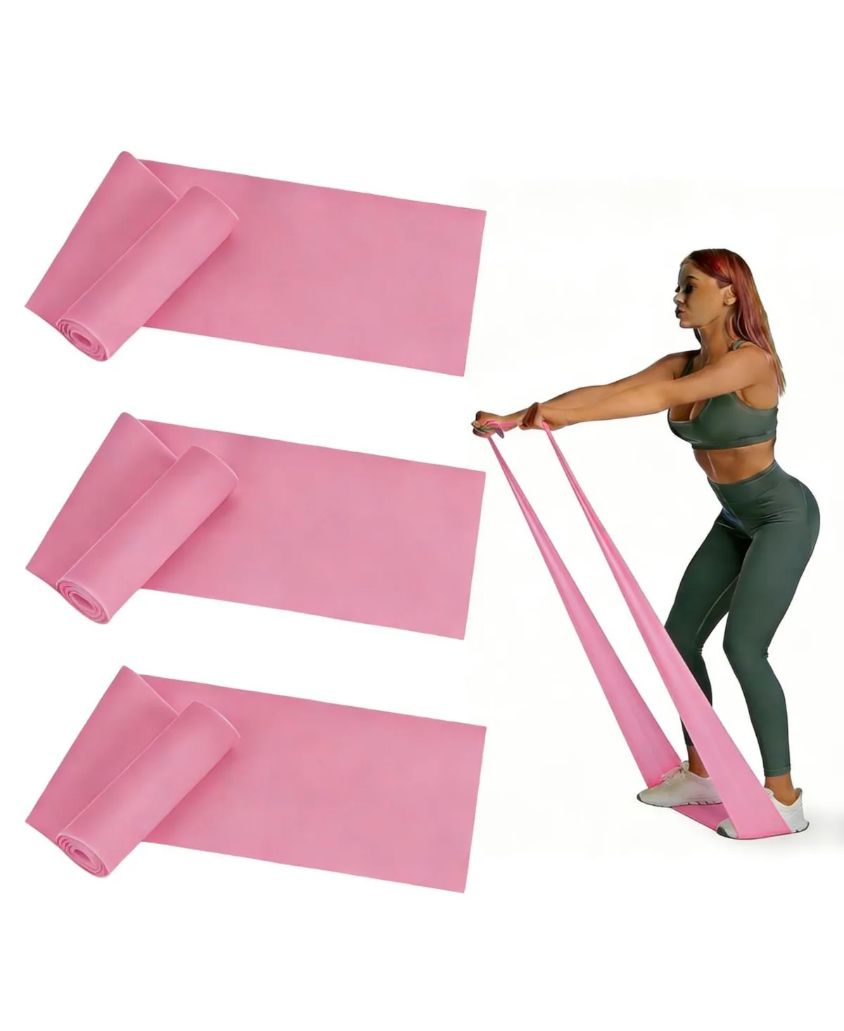 3 Levels Non Latex Elastic Resistance Bands for Workout Physical Therapy by Sportneer
