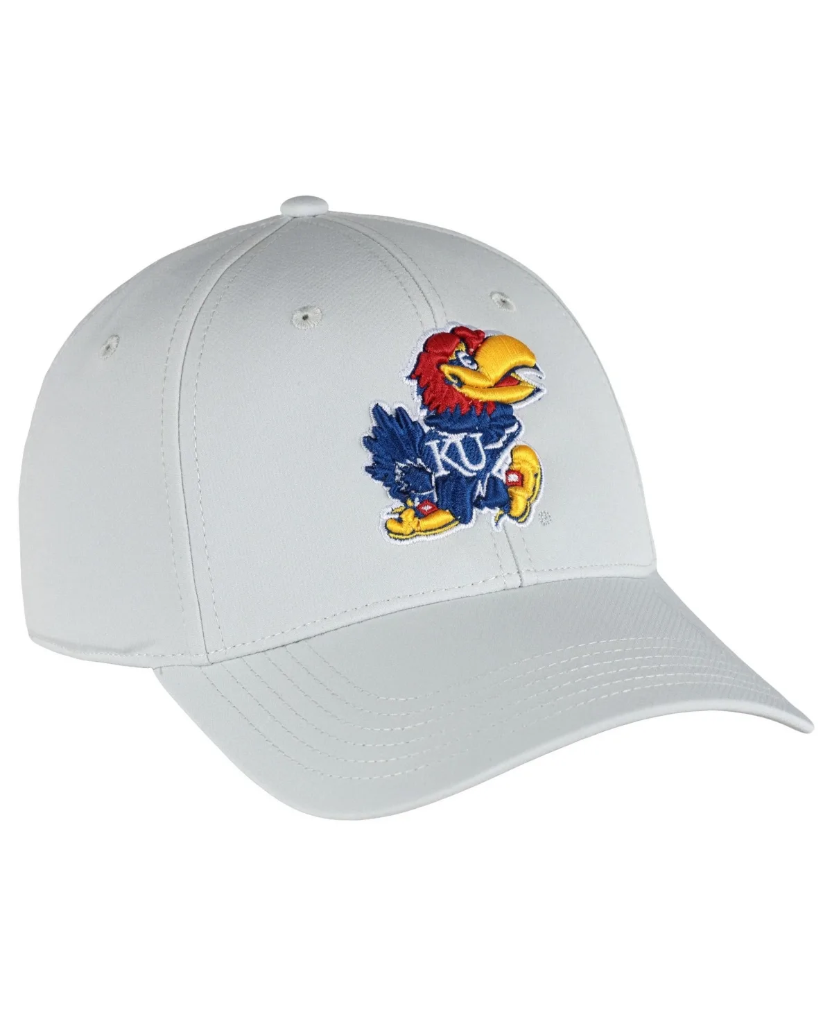 Kansas Jayhawks Adjustable Embroidered Baseball Cap - Stone by Ahead
