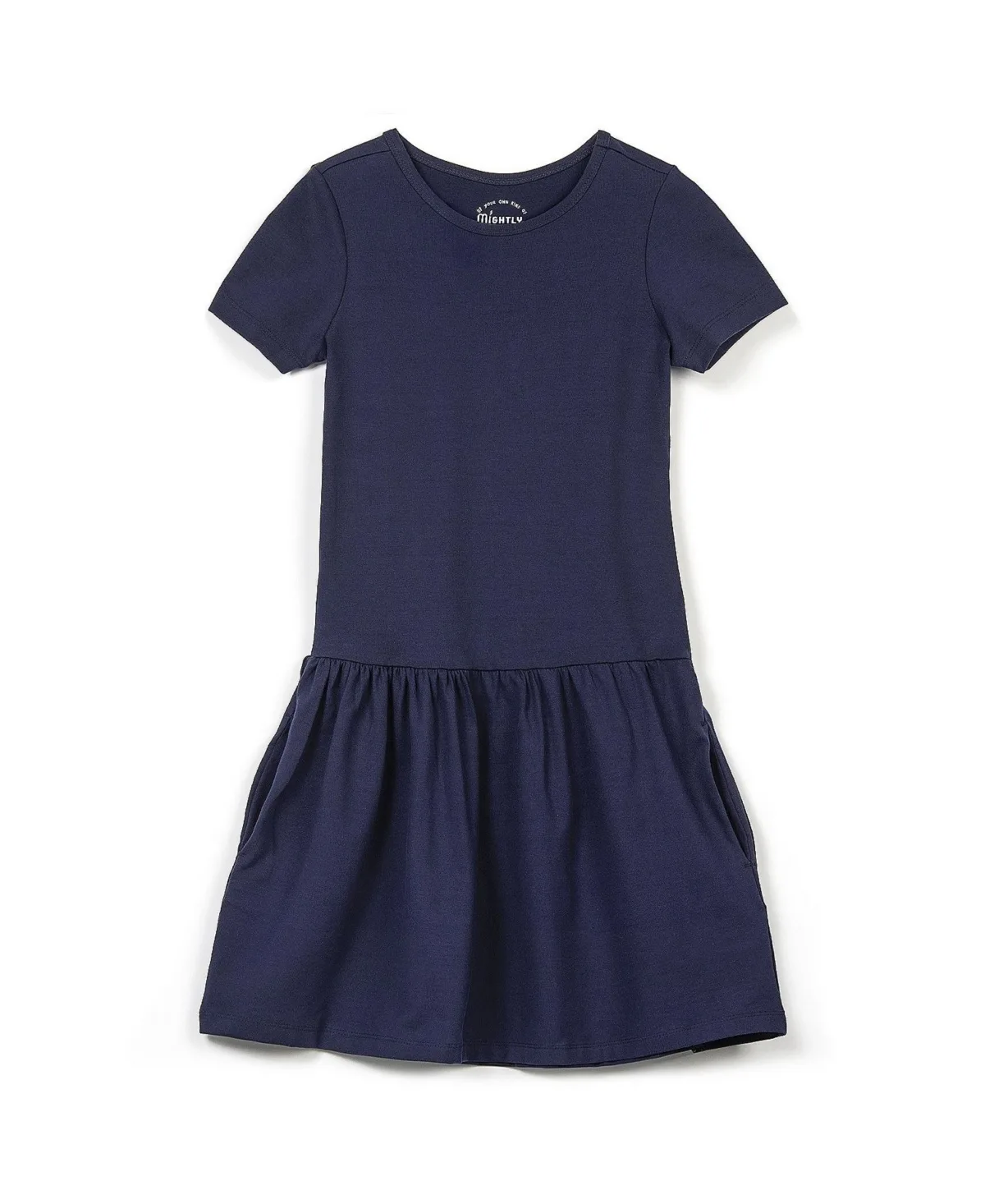 Fair Trade Organic Cotton Short Sleeve Drop Waist Dress by Mightly