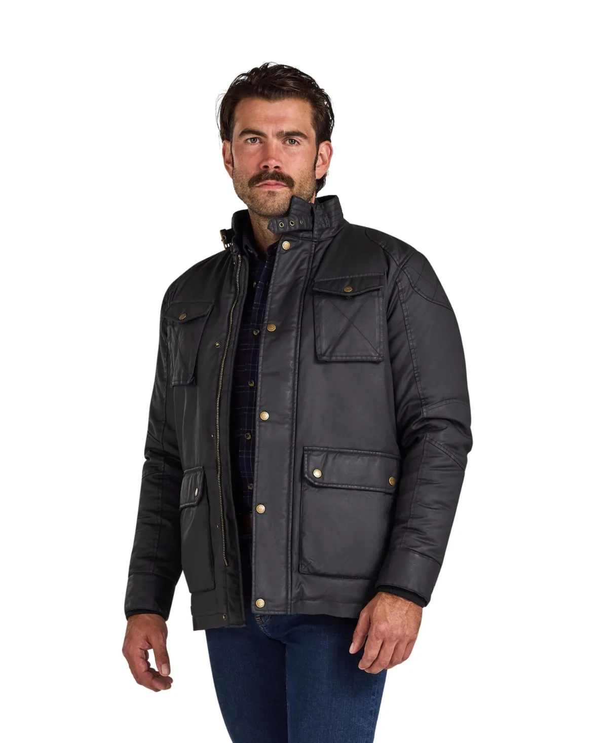 Wax Effect Jacket by Raging Bull
