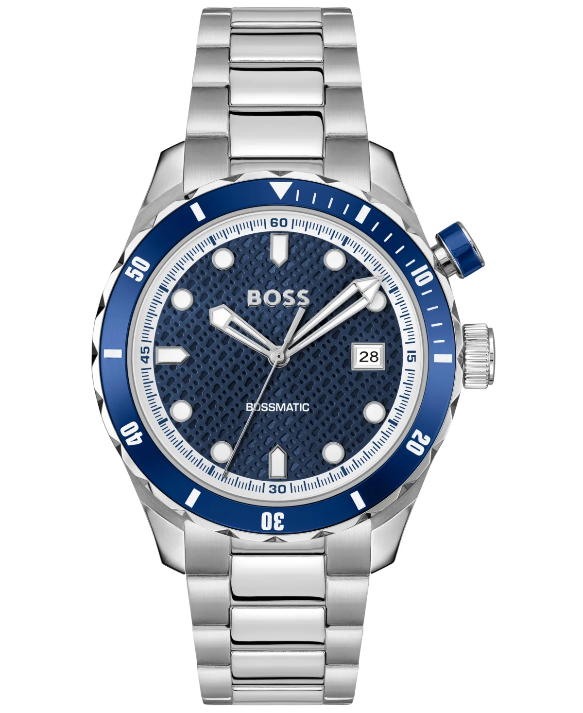Bossmatic Silver Stainless Steel Watch, 42mm by Hugo Boss