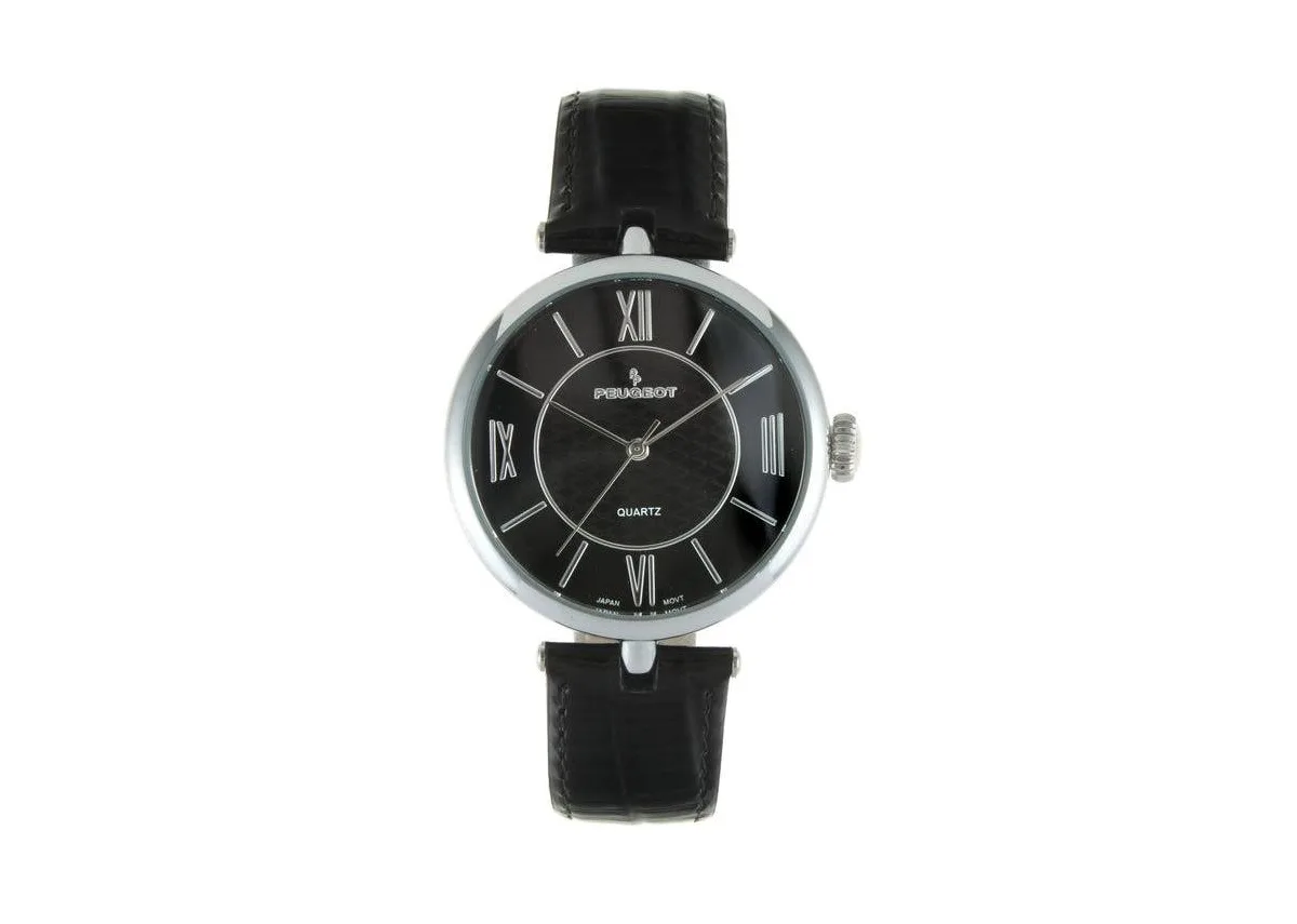 38mm Watch T-Bar Dress Leather Strap by Peugeot