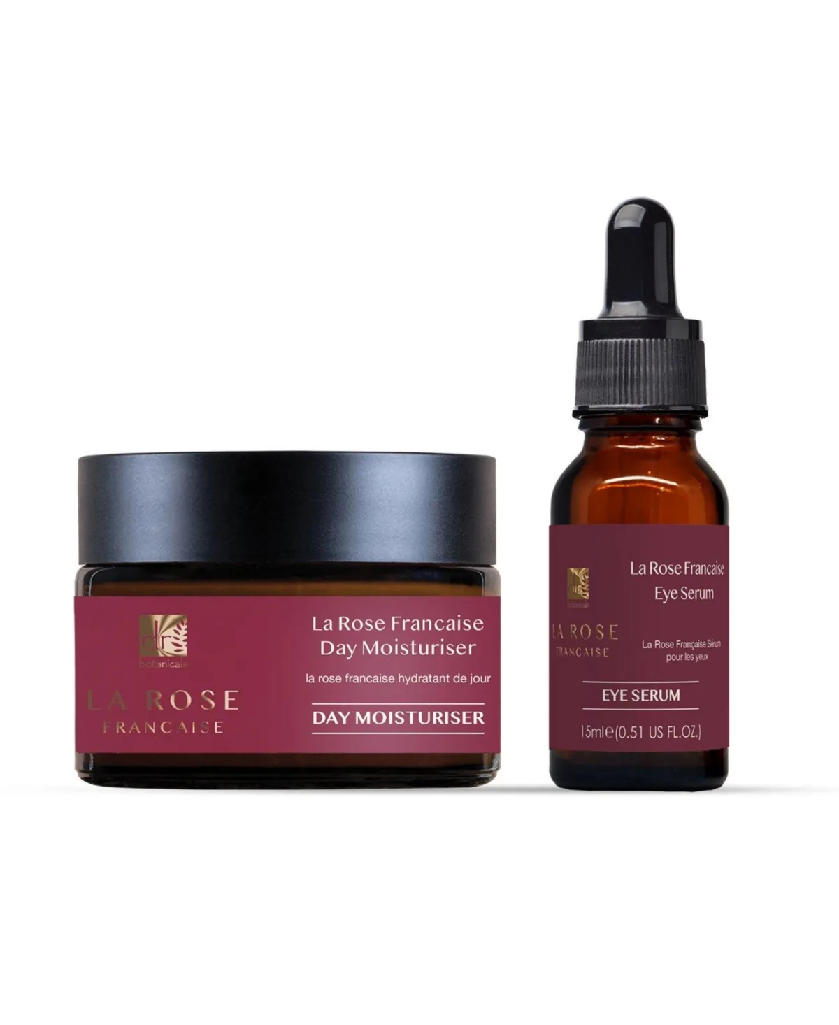 Anti-Ageing La Rose Francaise Duo Moisturiser and Eye Serum Kit by Dr Botanicals