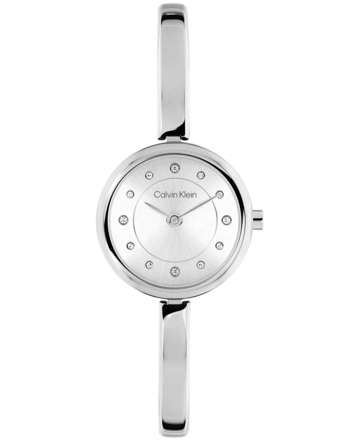 Quartz Silver-Tone Stainless Steel Bangle Bracelet Watch 23mm by Calvin Klein