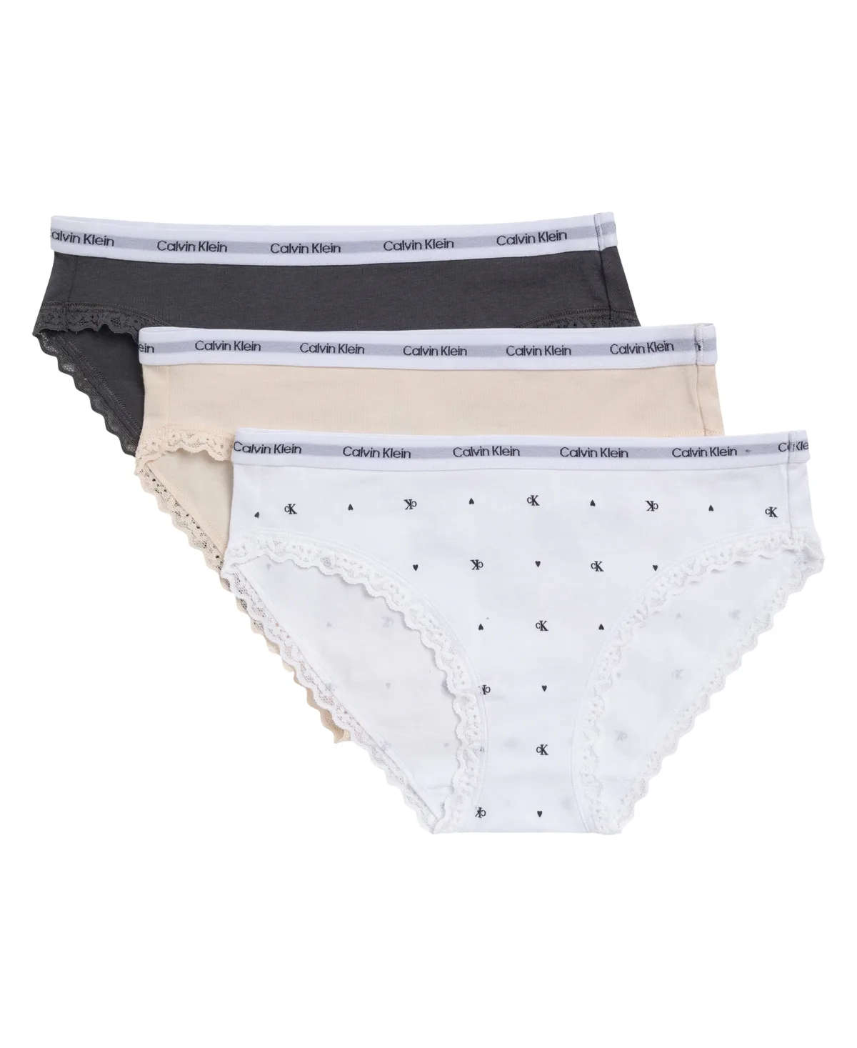 Mid-Rise Bikini, 3-Pack by Calvin Klein