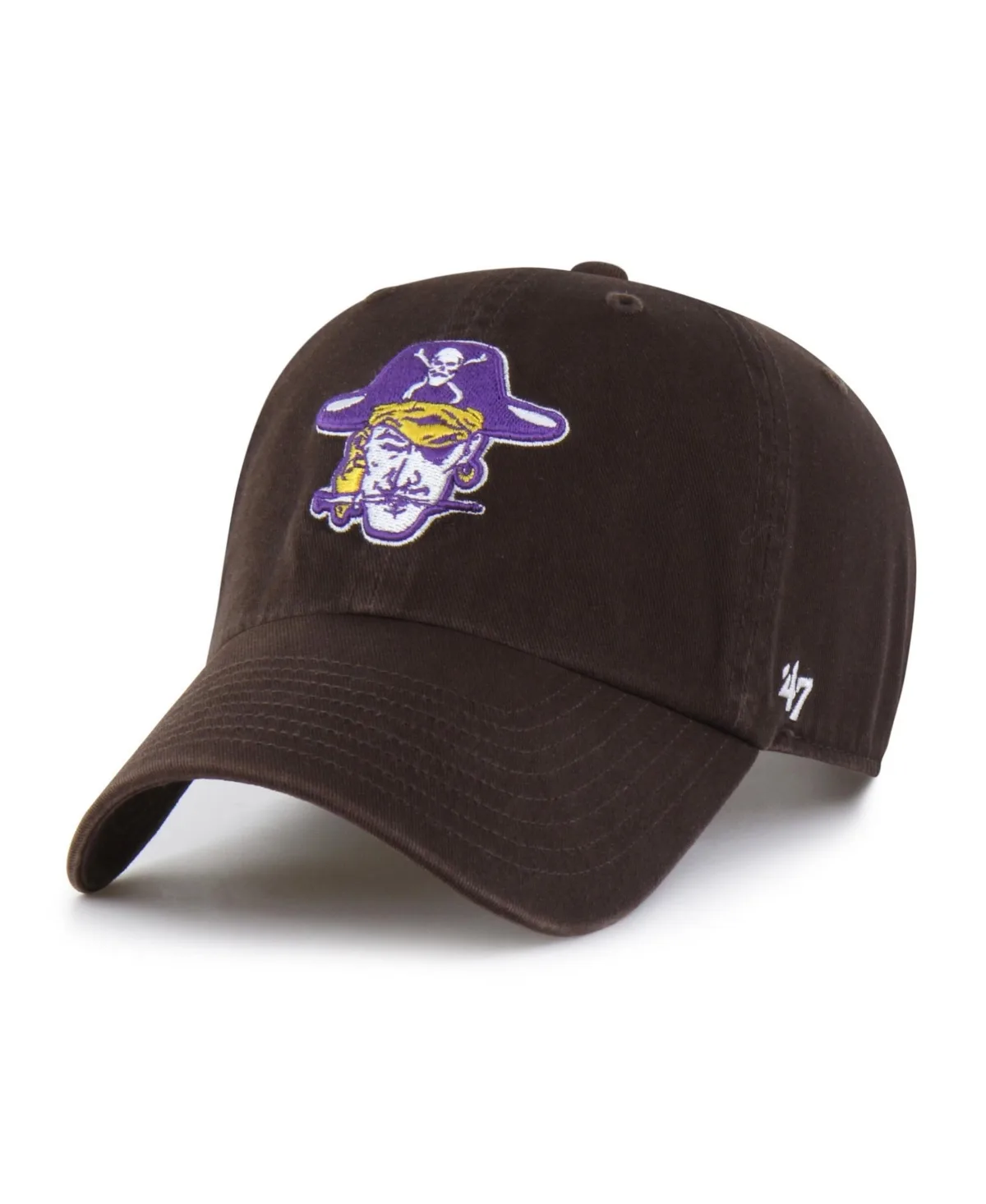 Ecu Pirates Adjustable Clean Up Baseball Cap by 47 Brand