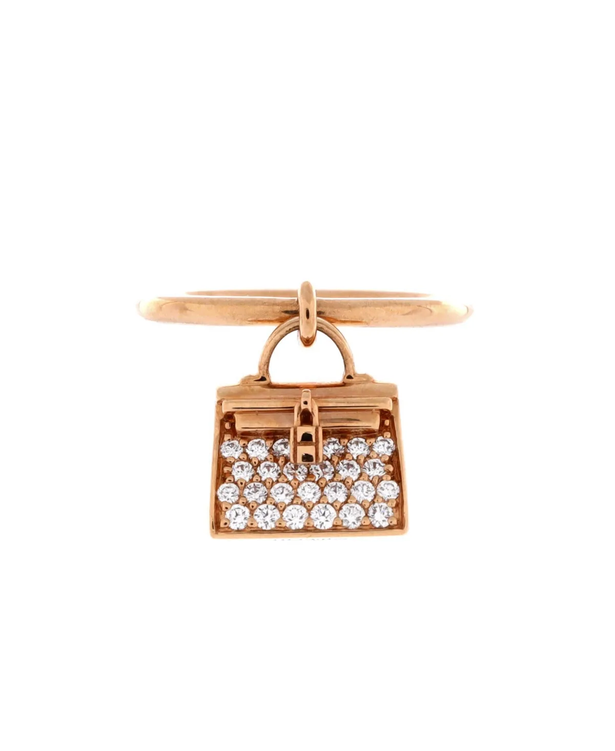 Pre-Owned Hermes Kelly Amulette Ring - 18k Rose Gold by Hermes