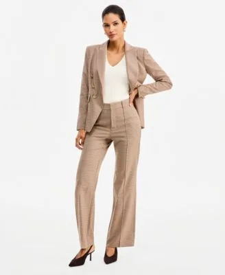 Houndstooth Double Breasted Blazer Straight Leg Pants by INC International Concepts