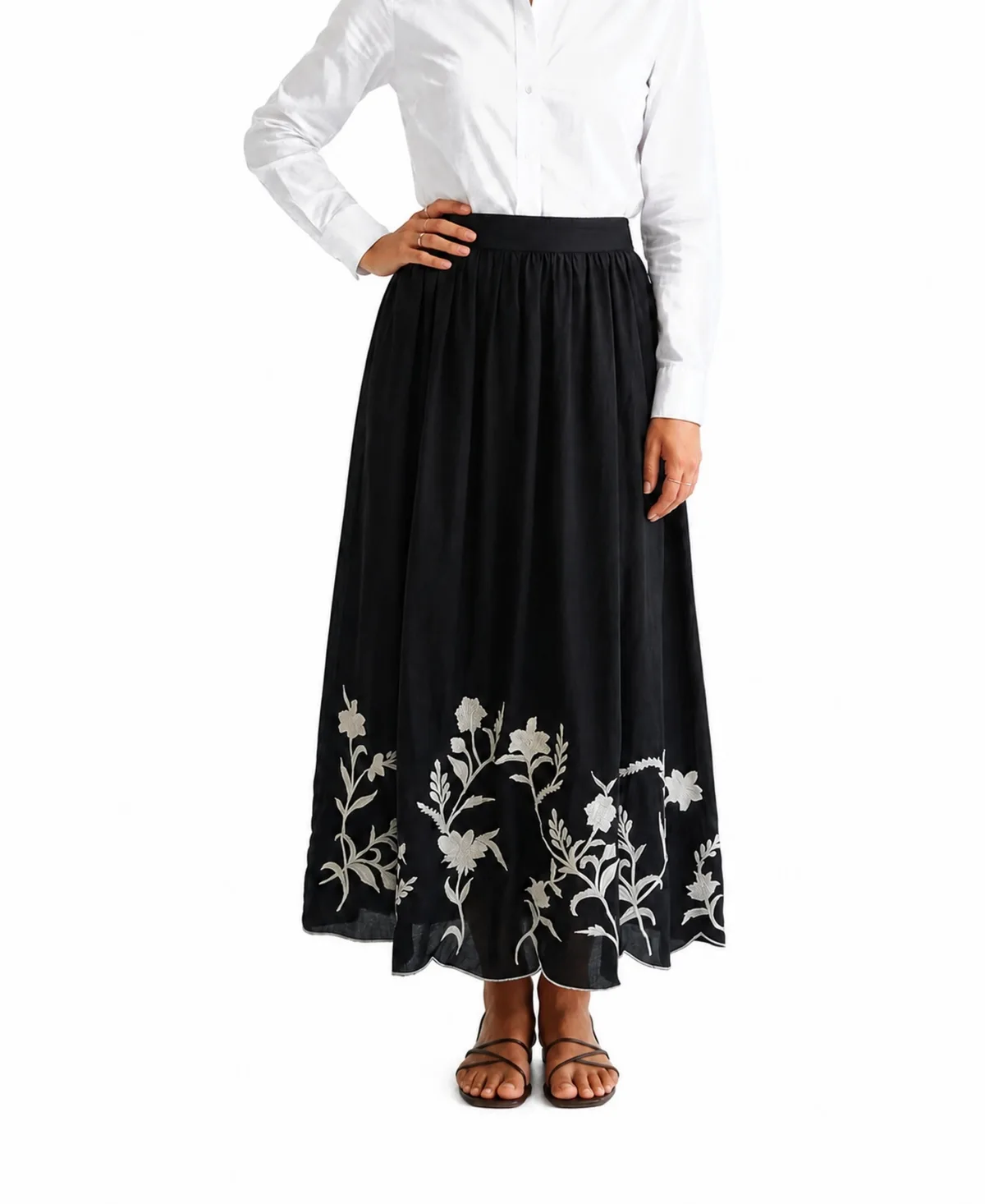 Scallop Hem Pull on Skirt by Joie