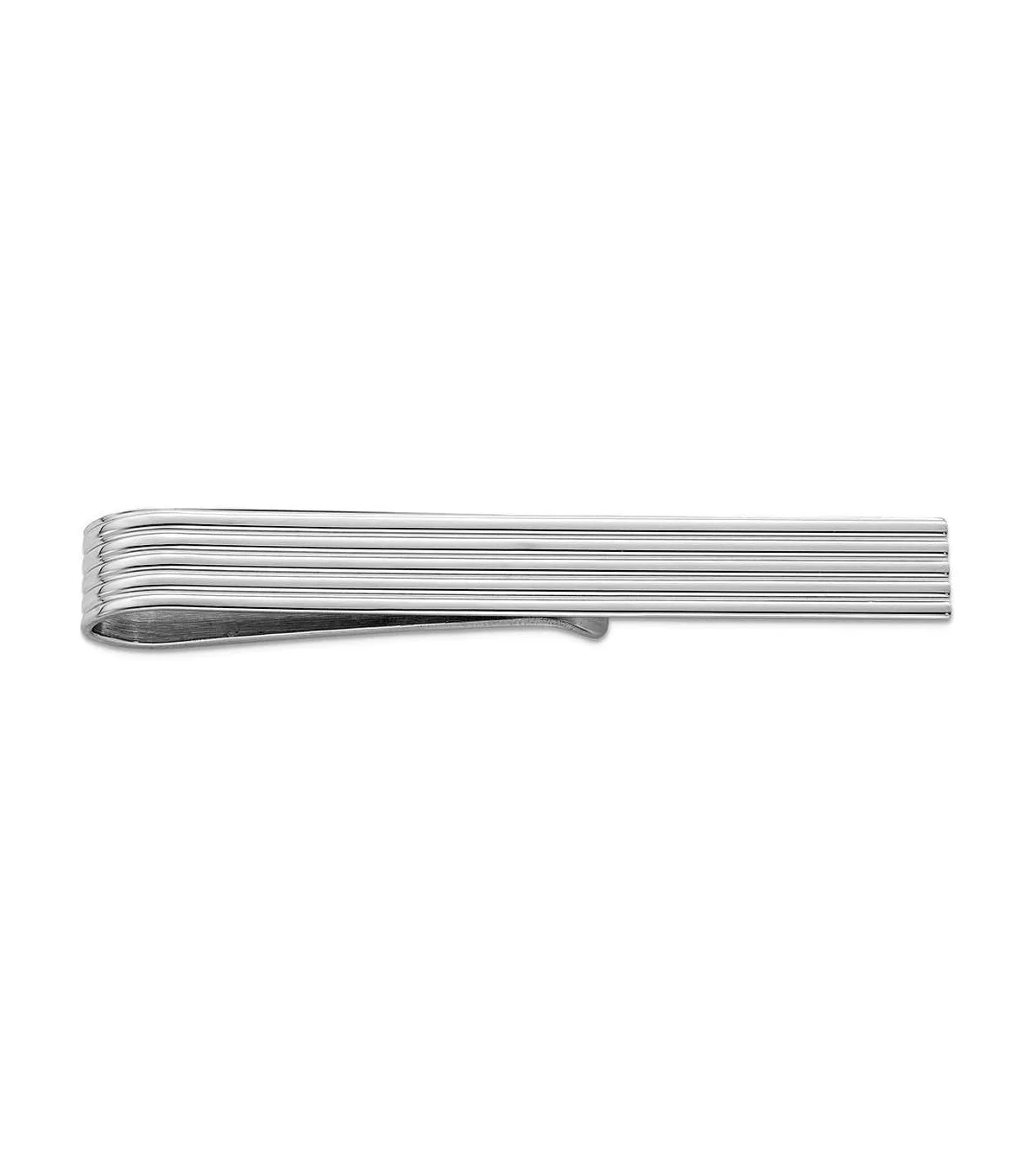 Sterling Silver Ribbed-Texture Tie Bar by Curata