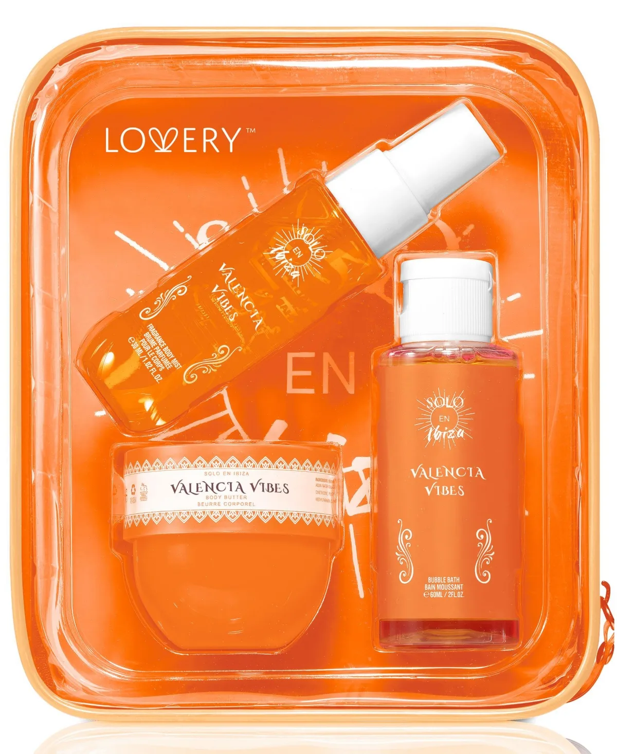 Solo En Ibiza Valencia Vibes Bath and Body Gift Set - 4 Piece Travel Collection by Lovery