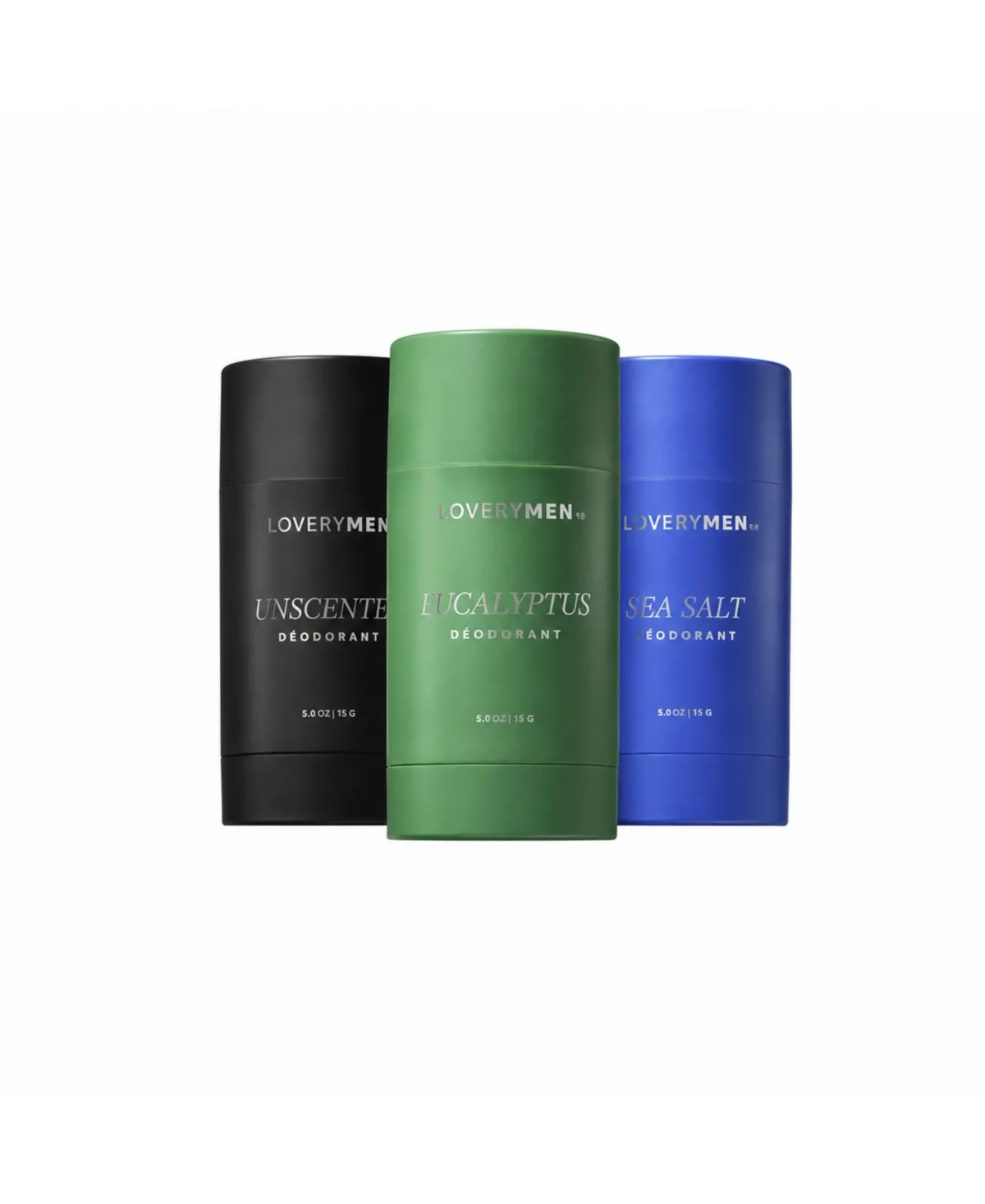 Sea Salt, Eucalyptus, Unscented Anti-Perspirant Deodorant Stick, 3 Piece. Aluminum Free Deodorants by Lovery