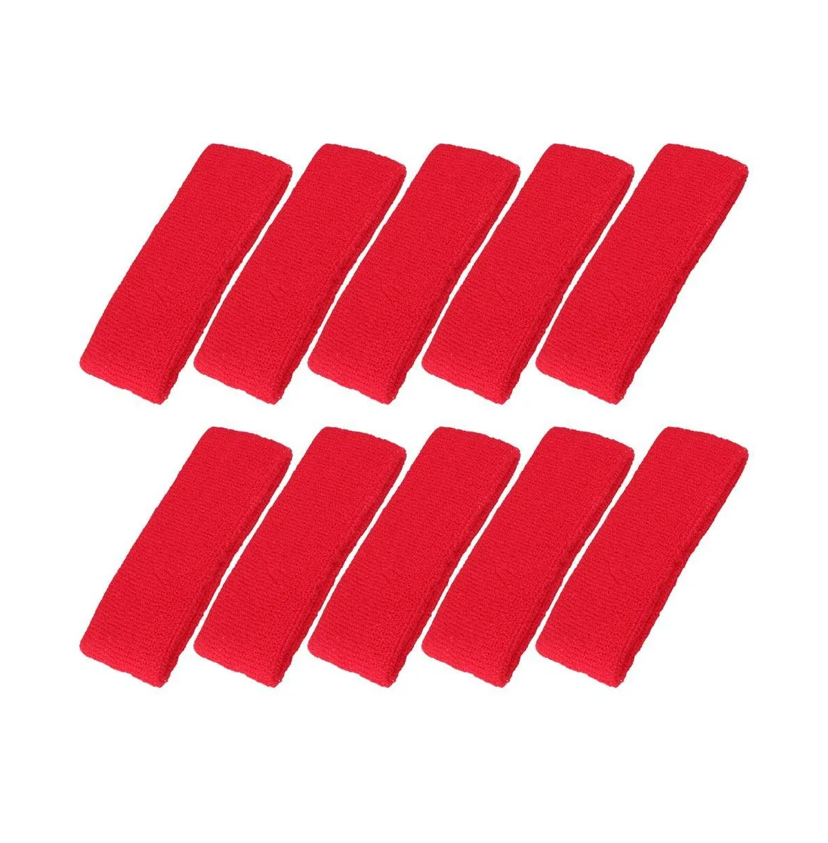 10 Pack Cotton Sports Headbands Sweat Absorbent for Workout Gym Outdoor Activities by Furlihong