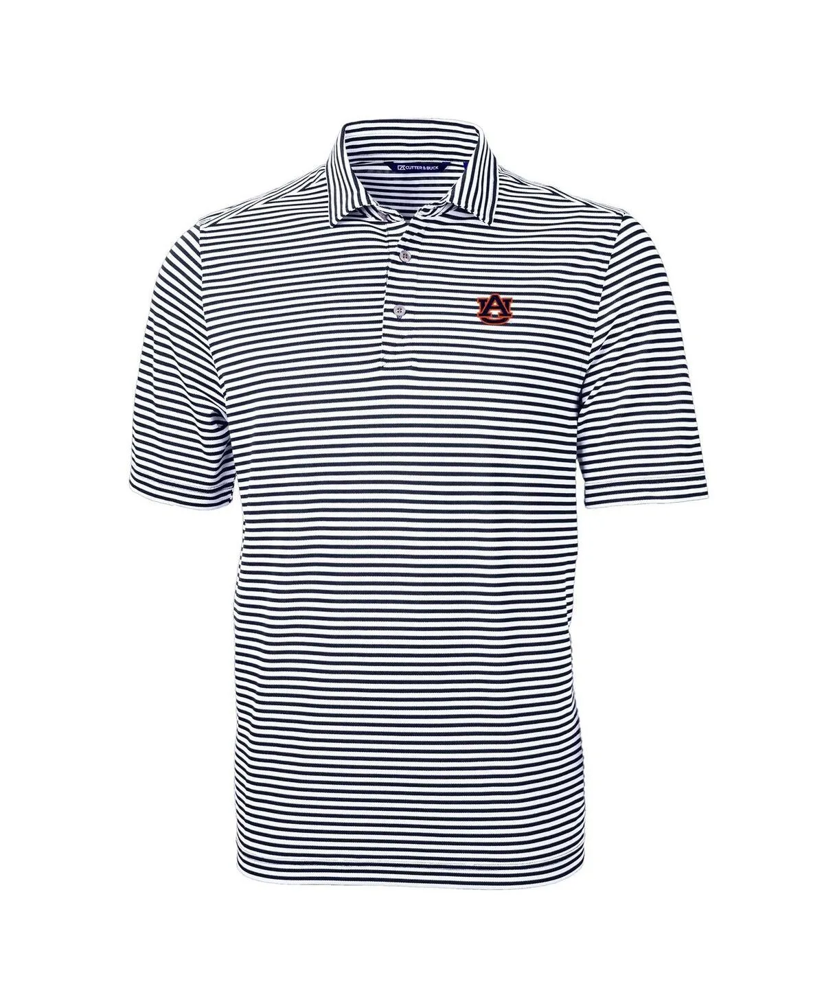Auburn Tigers Virtue Eco Pique Stripe Polo Shirt by Cutter & Buck