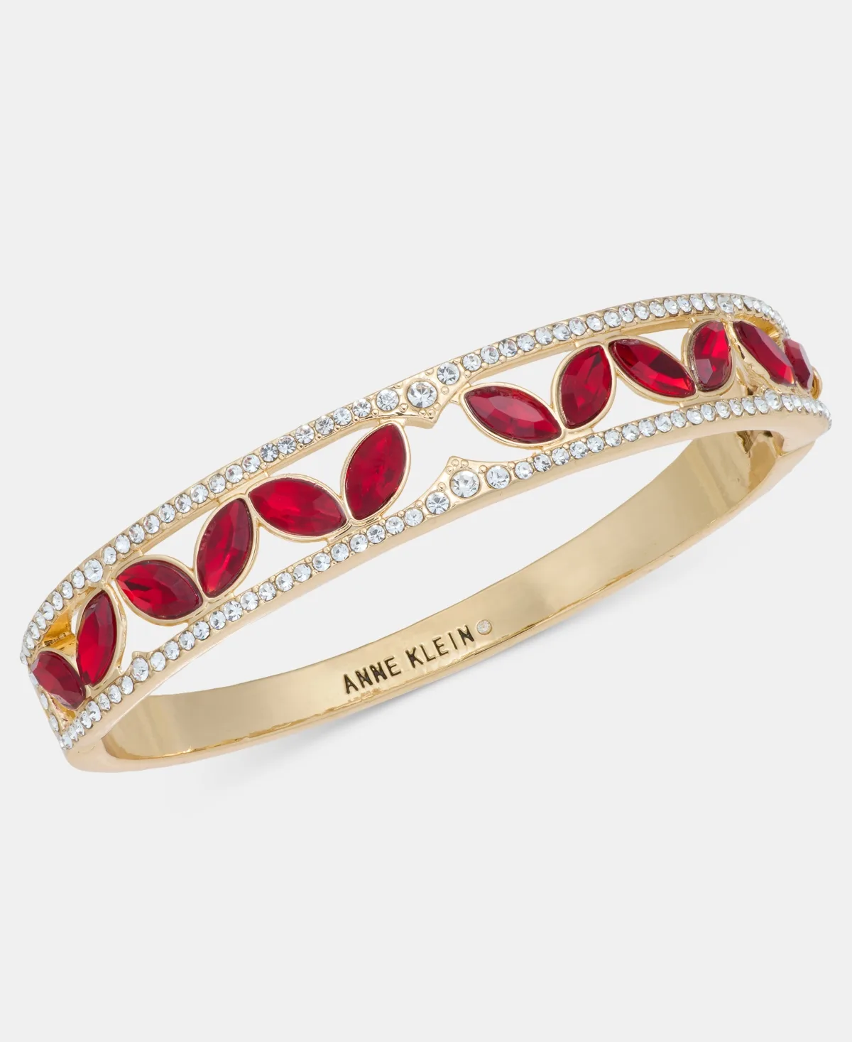 Crystal Gold-Tone Navette-Hinge Bracelet by Anne Klein