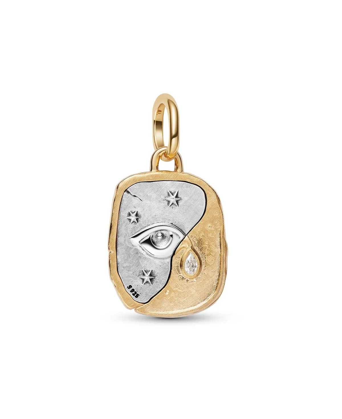 Cubic Zirconia Eye Medallion Charm