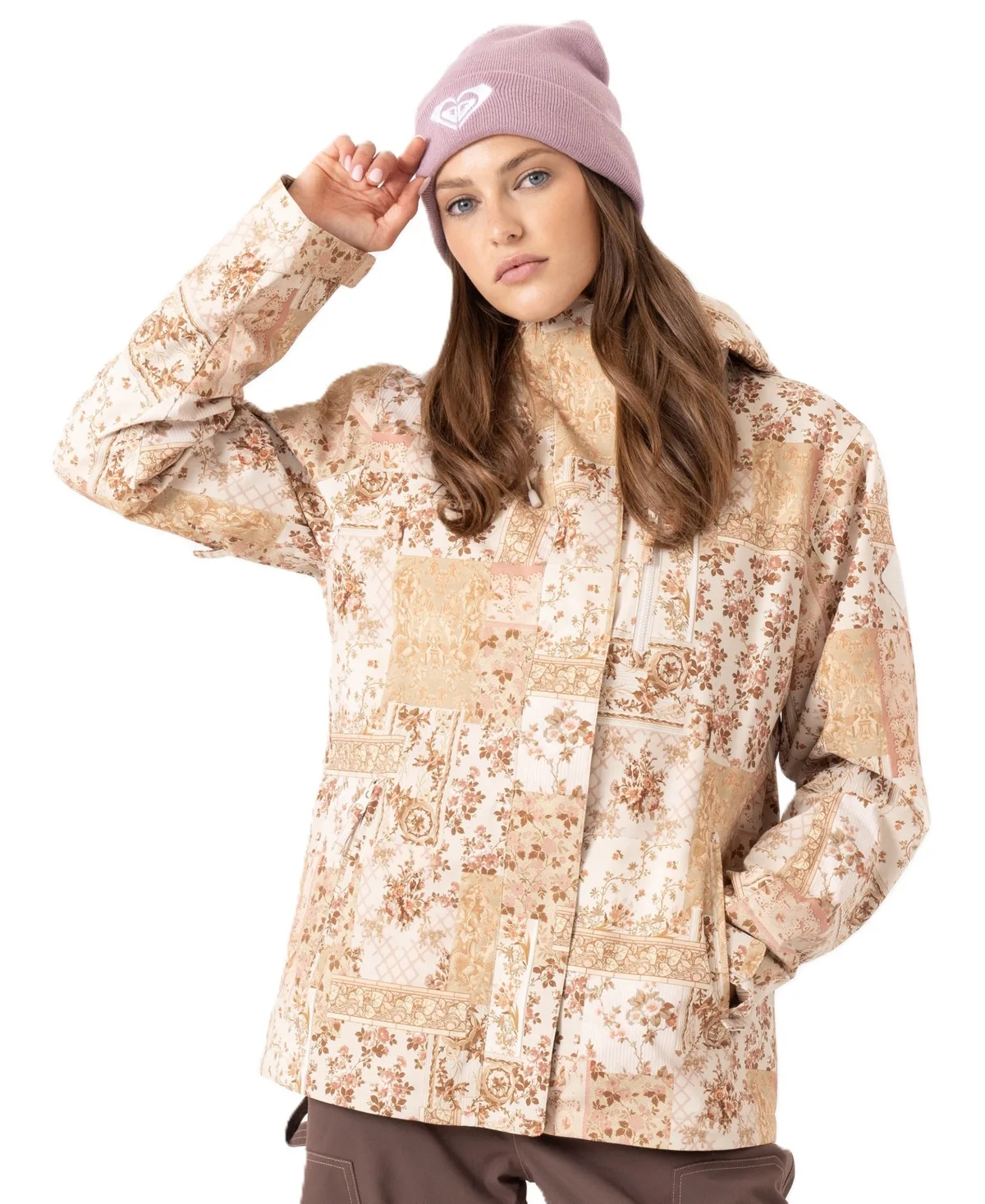 Jetty 3-In-1 Fleece-Lined Floral-Print Jacket by Roxy