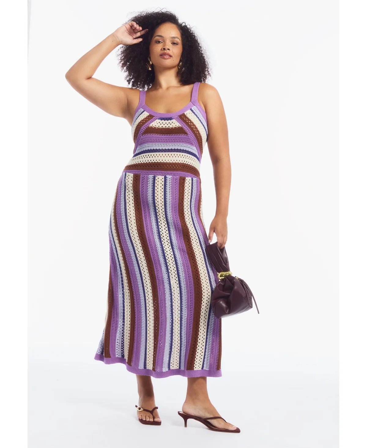 June + Vie Strap Sweater Midi Dress by June & Vie