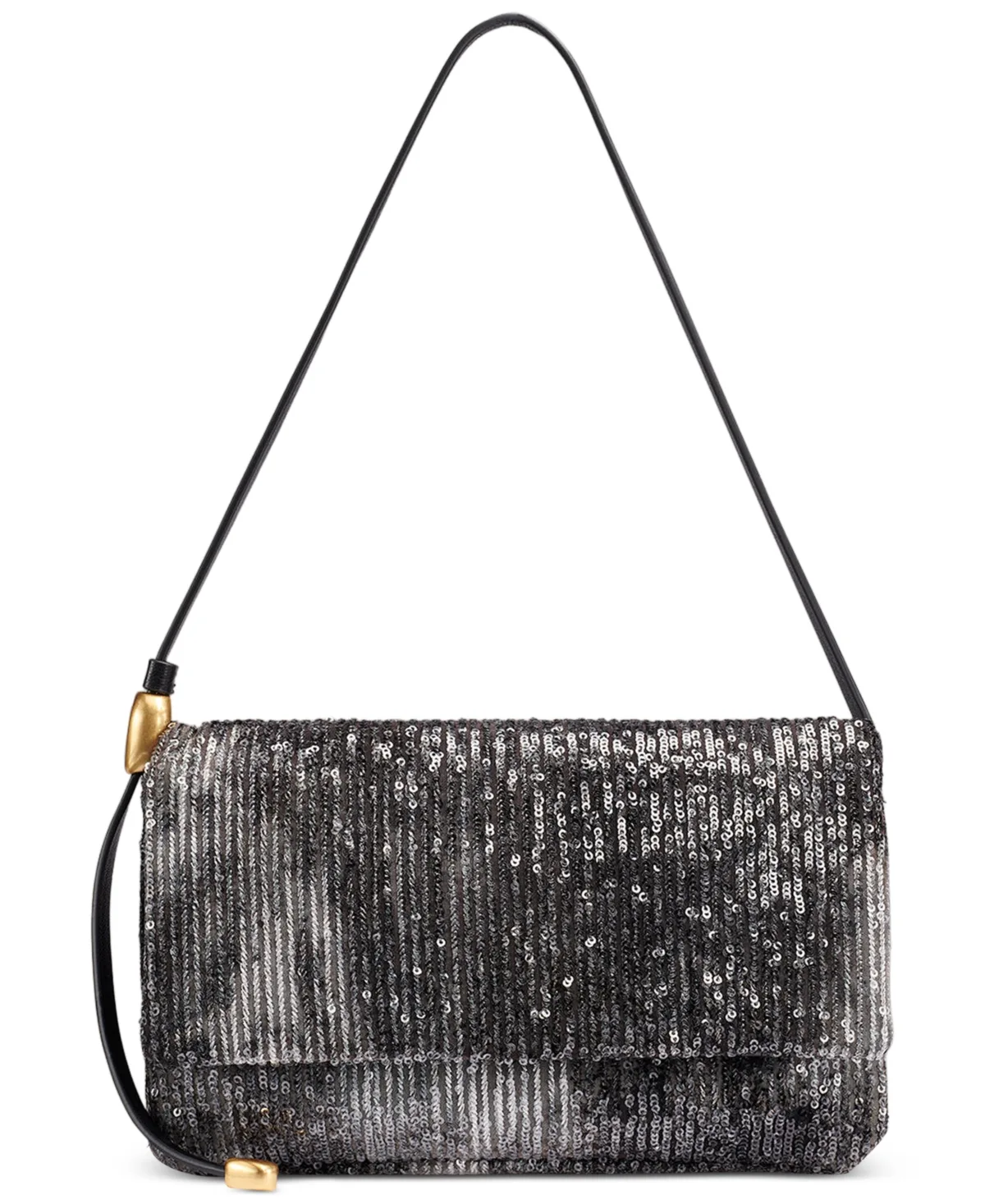 Sequin Flap Small Shoulder Handbag by Donna Karan New York