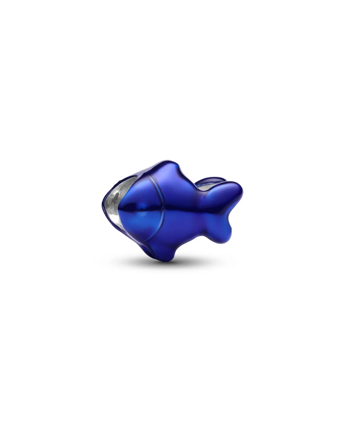 Sterling Silver Blue Enamel Fish Charm