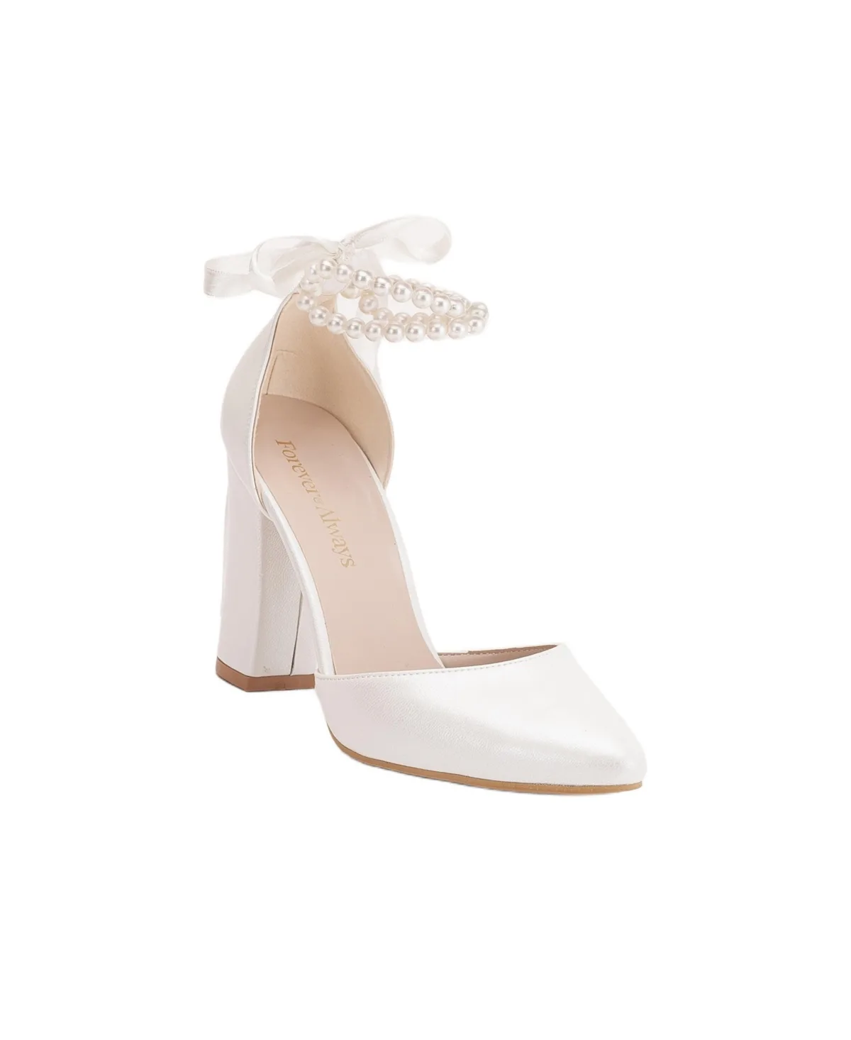 Denise Wedding Heels with Pearls by Forever & Always Shoes