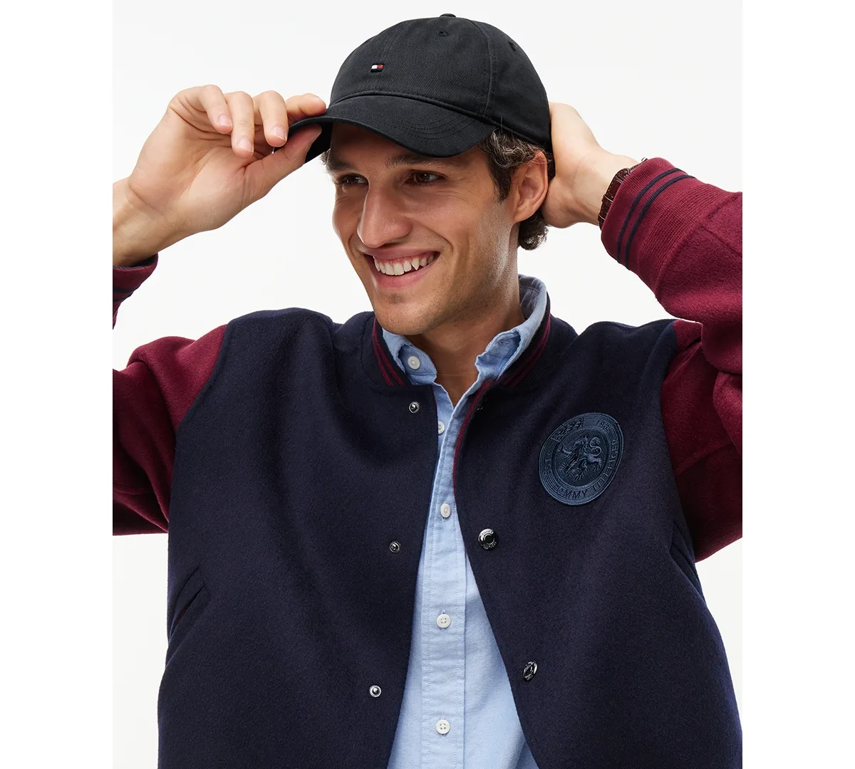 Adjustable Signature Flag Baseball Cap by Tommy Hilfiger