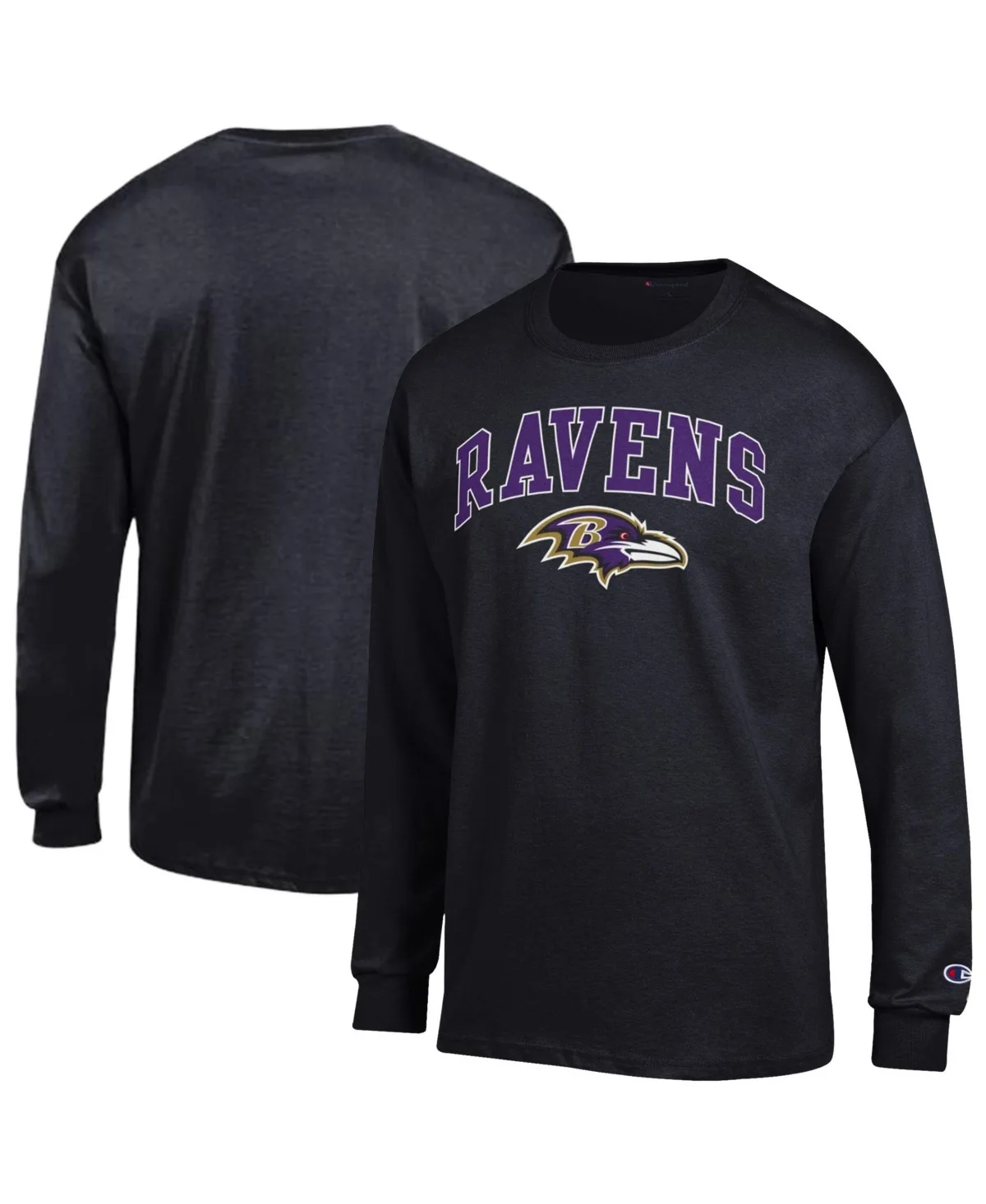 Baltimore Ravens Arch Over Logo Long Sleeve T-Shirt by Champion