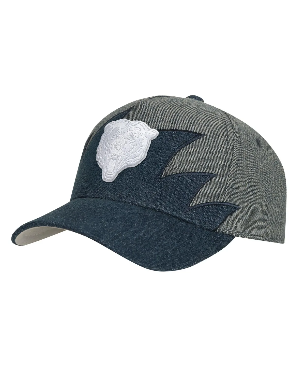 Chicago Bears Sharktooth Pro Pinch Adjustable Hat - Denim by Mitchell & Ness