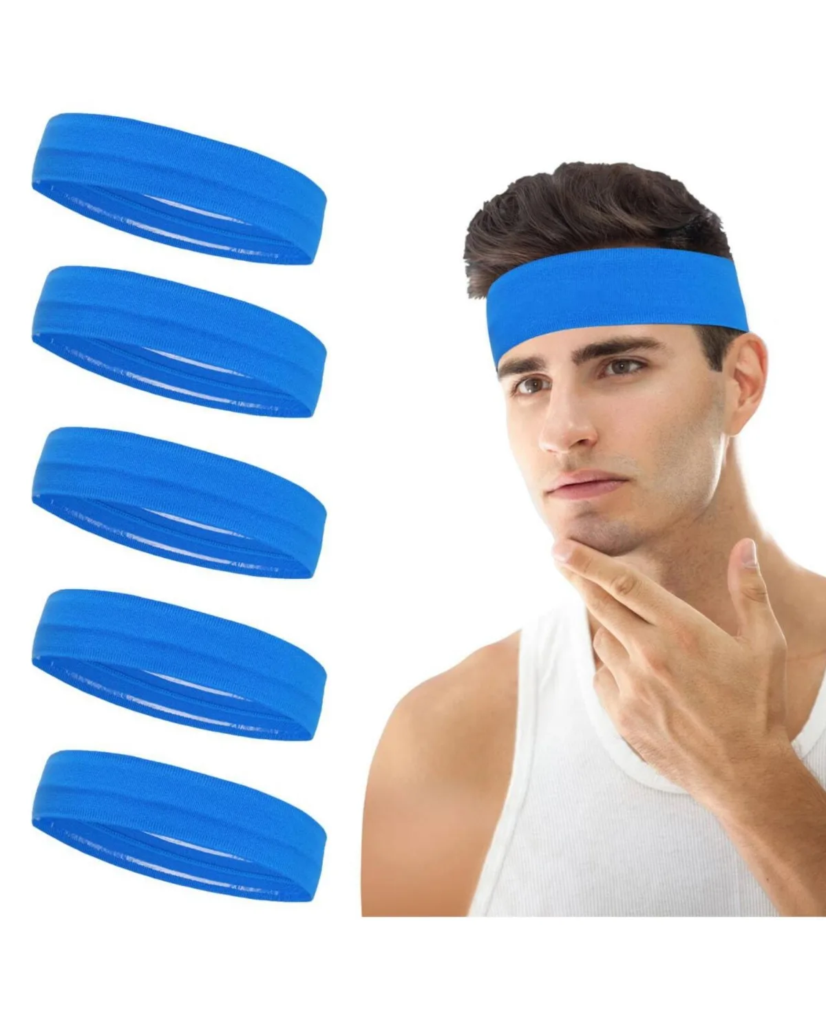 Non-Slip Running Headbands, 5-Piece Set by Peneyon
